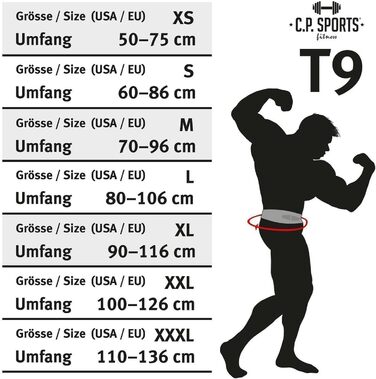 C.P. Sports Profi-Powerlifting Belt T9 - Powerlifting Belt, Heavy Duty Power Belt, KDK