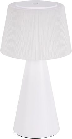 Настільна лампа акумуляторна LED біла з USB зарядкою, диммер, 3600mAh - для спальні, вітальні, вулиці