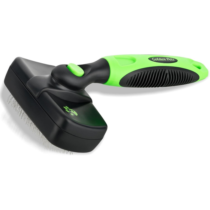 Щітка для собак та котів Golden Pets самоочисна, покращена версія, для короткої та довгої шерсті, для тварин великих та малих розмірів, швидке очищення + посібник з догляду