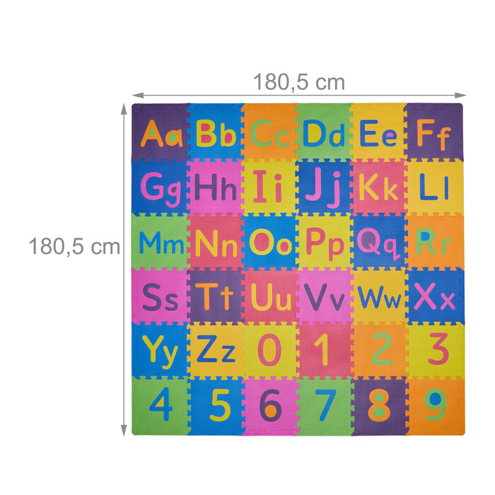 Relaxdays Puzzle Mat ABC and Numbers