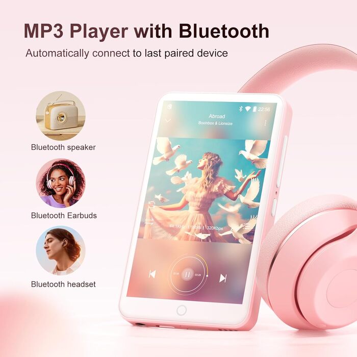 MP3 плеєр Oilsky 80GB з Bluetooth, WiFi, Android 9.0, 4