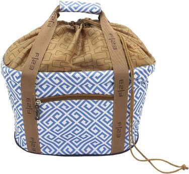 Кошик для покупок SHOPPERS'DELIGHT з захисною кришкою, поліестер, 42x27x26 см, 20 л, синій/білий