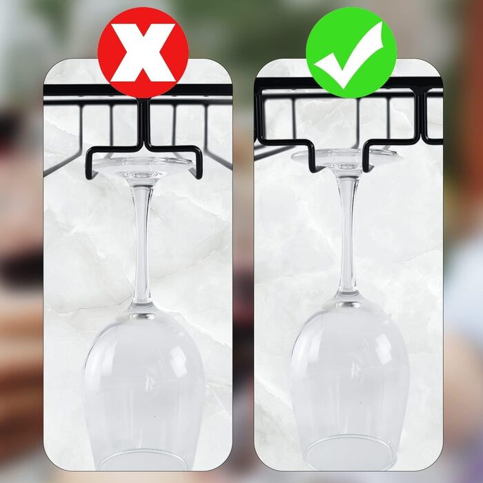 Тримач для келихів з металу, 4 шт., 40 см - для бару, кухні, ресторану