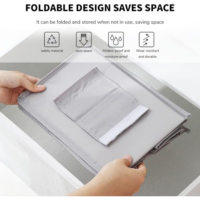 Настінна полиця-органайзер для шафи, 4 відділення, сітчасті кишені, сірий колір, 30x22.5x80 см