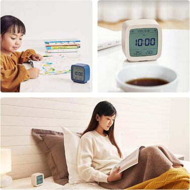 Qingping Bluetooth Alarm Clock, Works with Mi Home (All settings via App), Digital Smart Alarm Clock Battery Powered with Multiple Alarms