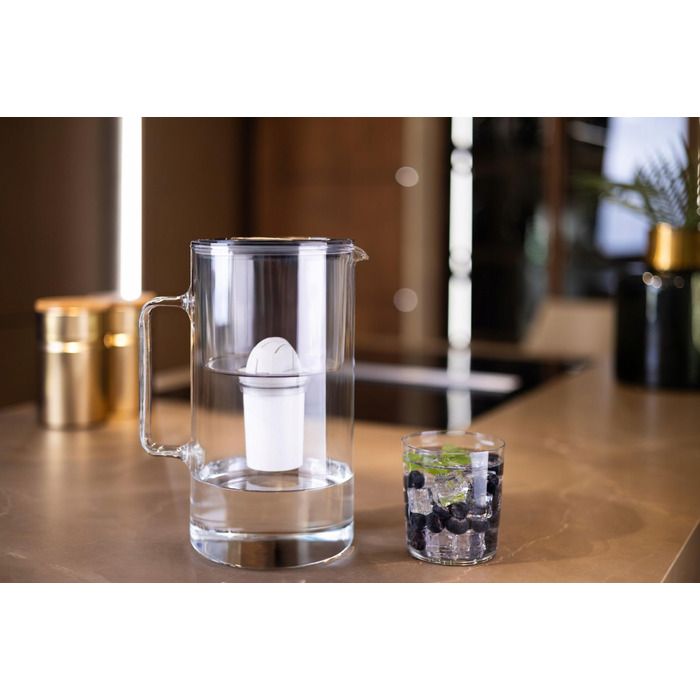 Скляний фільтр-кувшин Wessper D2 BOROSILICATE 3л, чорний + 5 фільтрів