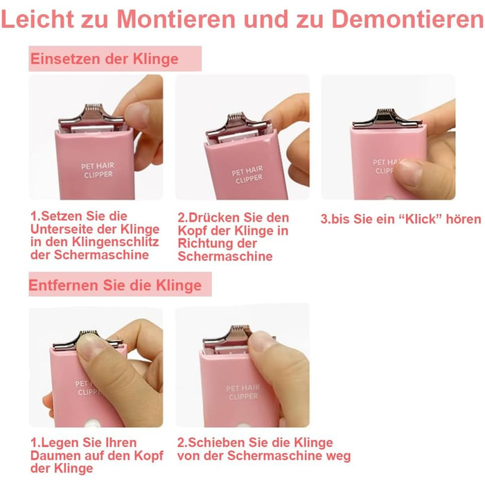 Професійна машинка для стрижки собак та котів, тиха, з керамічним лезом, електрична, водонепроникна (IPX7), зелена (набір лез, для лап)