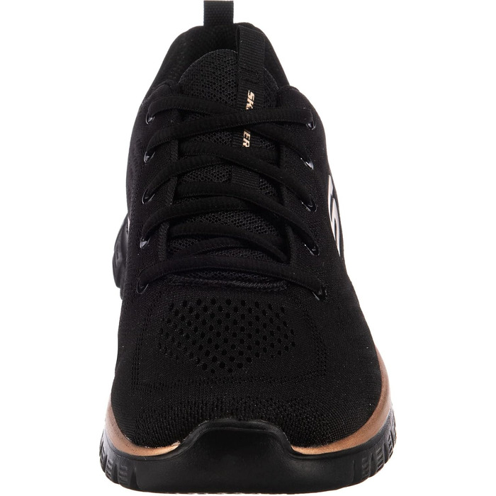 Жіночі кросівки Skechers Graceful Get Connected 37 EU, чорні з рожево-золотим оздобленням