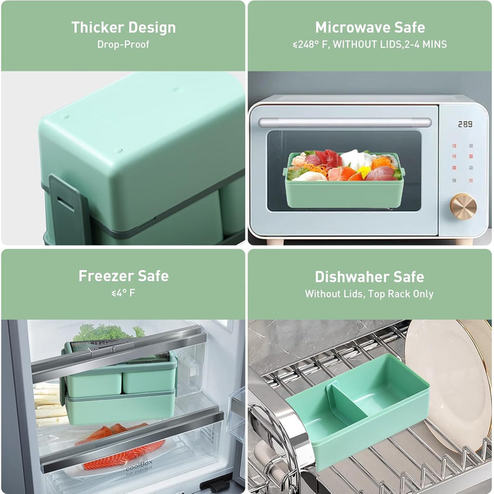 Електрична обідовниця з підігрівом 1.5L, портативна, для роботи, сім'ї, кемпінгу, офісу, подорожей, будівництва (зелена)