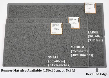 Килимок Nicoman Schmutzfänger Barrier - важкий, чорний (75x44 см), для дому та вулиці