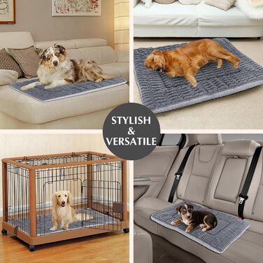 Лежанка для собак IEUUMLER, м'яка та тепла, з memory foam, 90x70 см (Сірий)