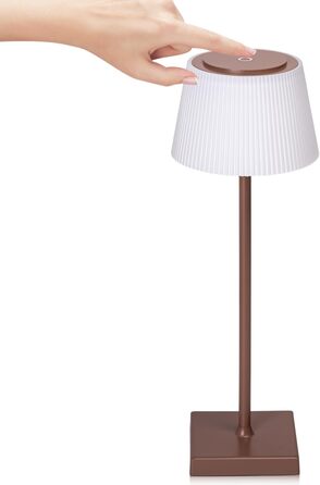 Світлодіодна настільна лампа Aigostar акумуляторна бездротова, з димером та 3 режимами кольору, водонепроникна IP54 для дому та саду (темно-коричнева)