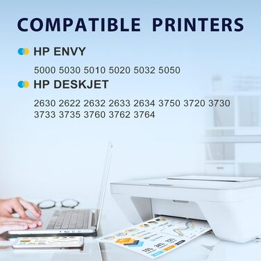 Картриджі MYCARTRIDGE 304XL (чорний та кольоровий) сумісні з принтерами HP Envy 5030, 5010, 5020 та Deskjet 3750, 2630, Multipack (2 шт)