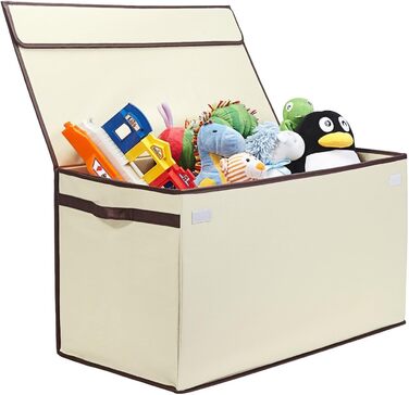Велика складана іграшкова скриня Great Useful Stuff, колір слонової кістки
