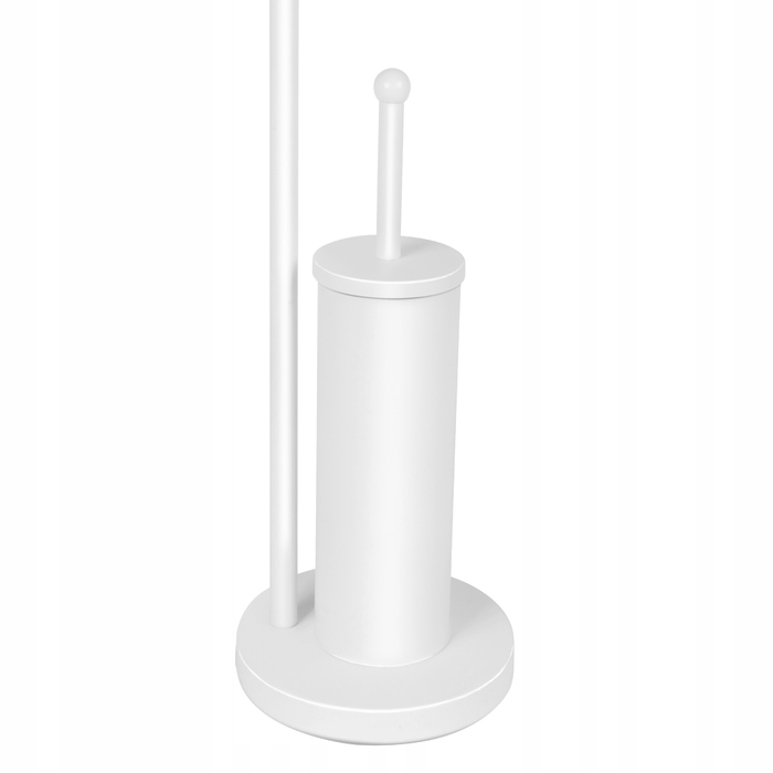 Підставка для ванної кімнати модель 104 з тримачем для паперу та йоржиком для унітаза, срібляста