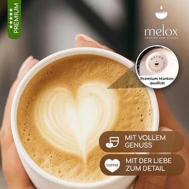 Набір порцелянових чашок для капучино MELOX білі, 200 мл, без ручки, 4 шт.