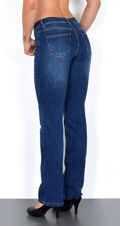 Джинси жіночі ESRA Straight Jeans з еластичного деніму, висока талія, прямі, великі розміри до 44