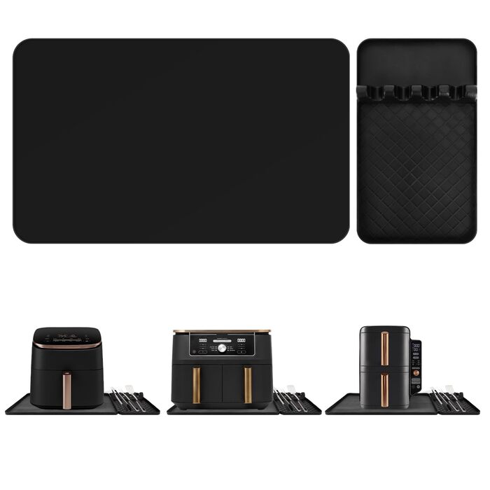 Стійка до вогню силіконова підставка 48x30 см для фритюрниці, кухонного приладдя, захист від нагріву, робочої поверхні, кавомашини, сумісна з Ninja, Cosori, Philips Airfryer