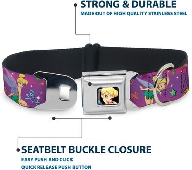 Нашийник для собак з кріпленням для безпеки в авто, фіолетовий, 9-15 дюймів, ширина 2.5 см