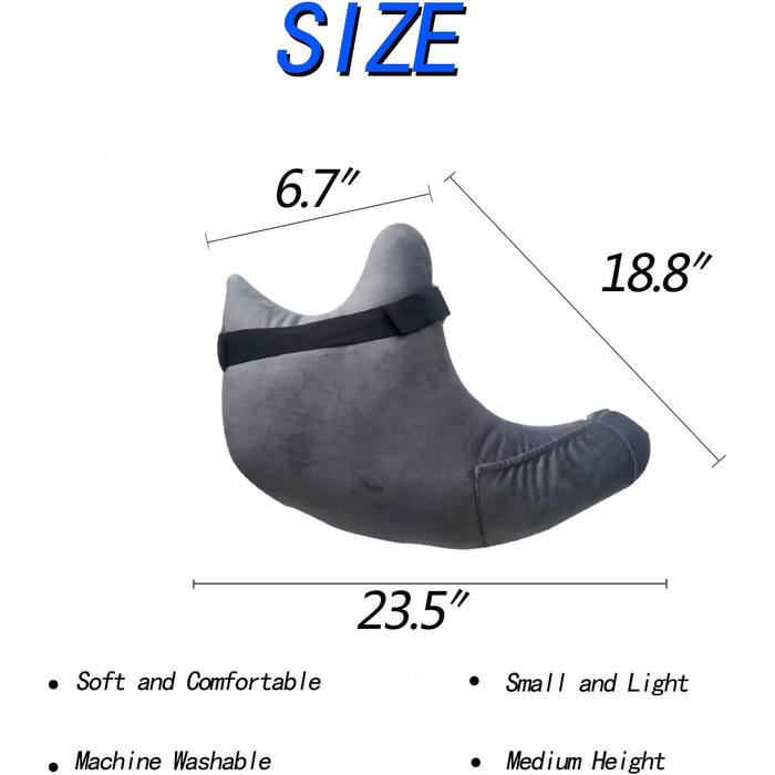 Y-Shaped Pillow for Shoulder Surgery Recovery: Rotator Cuff Support, Postoperative Sleep and Sitting Aid, Dark Gray