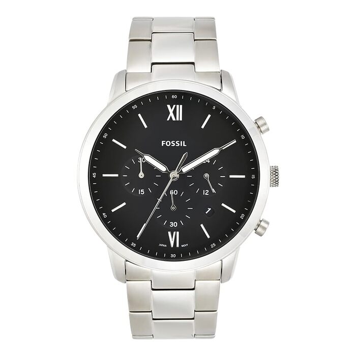 Годинник чоловічий Fossil Neutra Chronograph, сріблястий браслет, кварцовий механізм