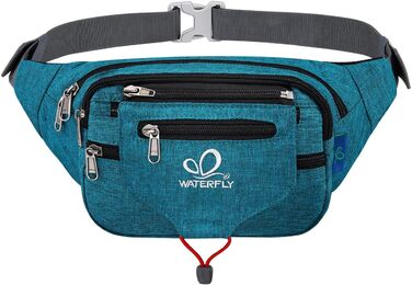 WATERFLY Поясна сумка на пояс для чоловіків та жінок, спортивна, для бігу, фітнесу, тренувань, туризму, блакитна