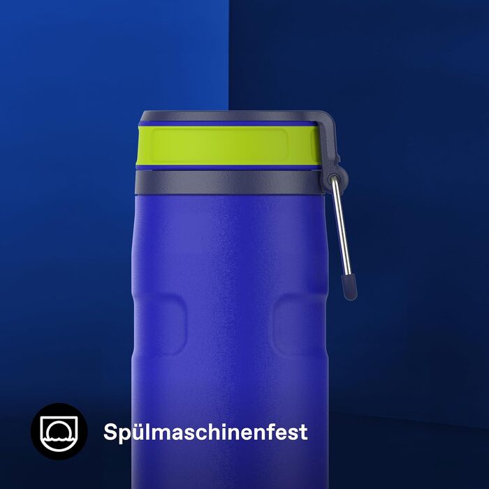 Термос-пляшка STANLEY 1913 IceFlow Bottle Twist Flip 0.47L, герметична пляшка для води з кришкою Twist Flip, Cobalt Chartreuse