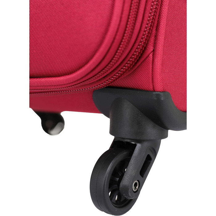 Чемодан тканинний BEIBYE, комплект, ручна поклажа 54 см, з кодовим замком (бордовий)