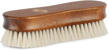 Langer & Messmer Premium Shoe Brush made of fine goat hair for polishing your shoes - The polishing brush for professional shoe care - Shoe brush in shoemaker quality