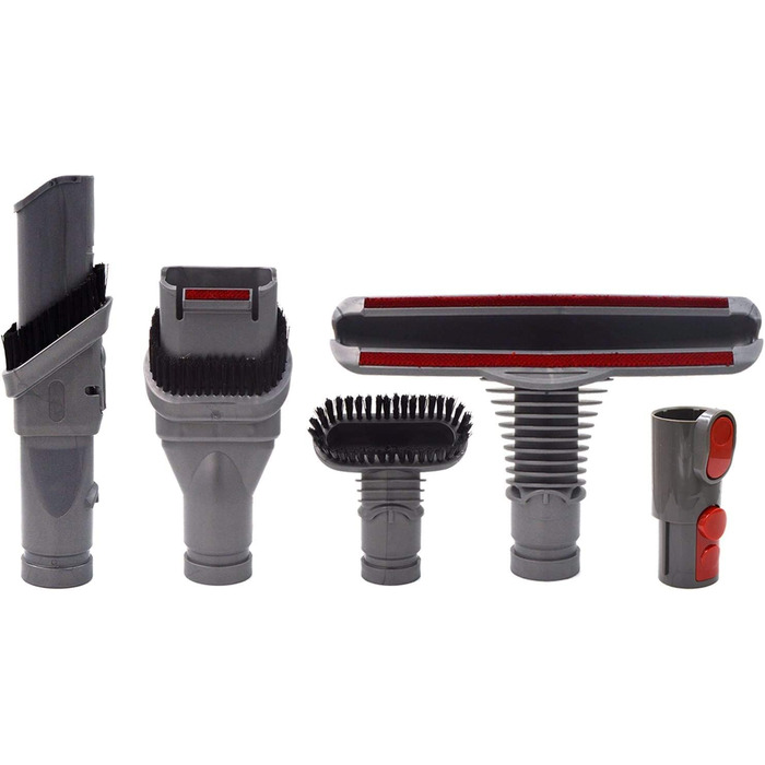 Набір аксесуарів для пилососа Dyson V8 V7 V10, з адаптером, сумісний з Dyson V6 DC19 DC29 DC34 DC33 DC35 DC62, насадки та щітки (5 в 1)