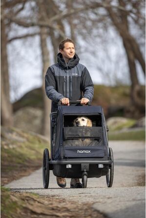 Hamax Pluto - чорний велопричіп для собак