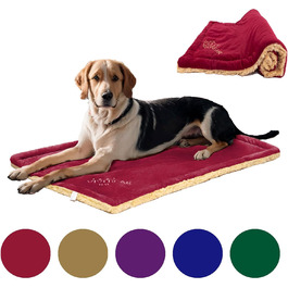Килимок для собак Comfy, великі породи - миючий, плюшевий, стильний, 110x70 см, червоний