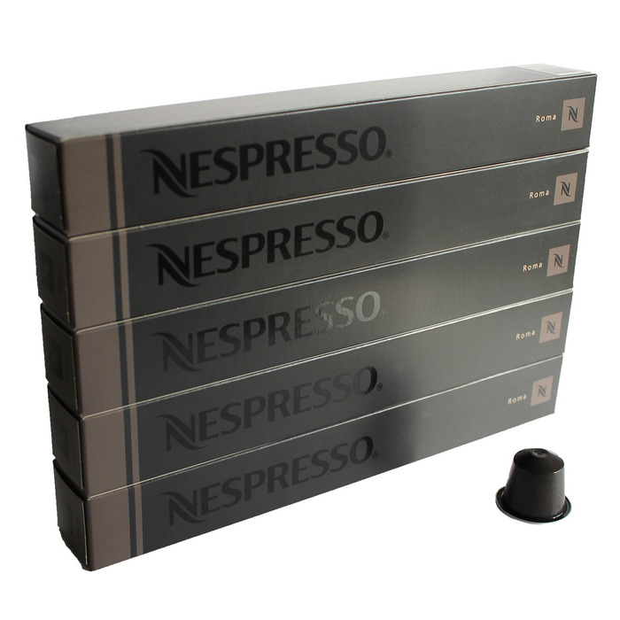Капсули Nespresso Roma - 50 шт. (10 упаковок) - Еспресо Lungo Nestlé