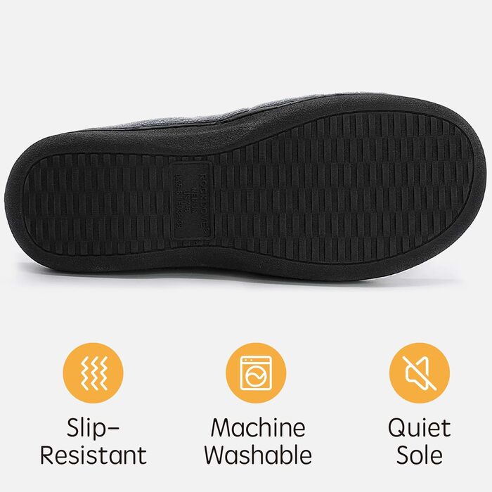 Чоловічі тапочки-слайди RockDove з регульованою фіксацією та піною з пам'яттю, сірі, 44/45 EU