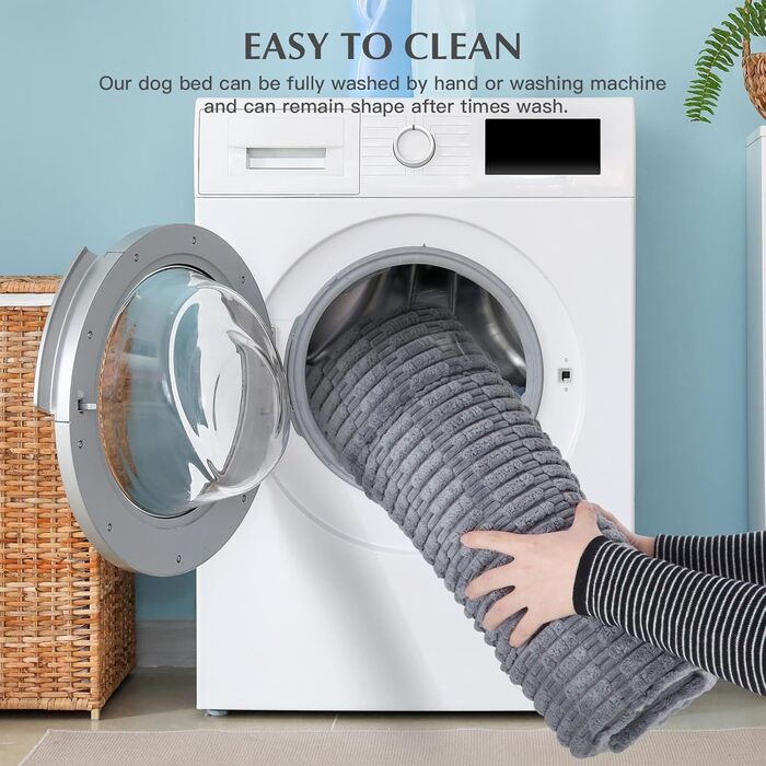 Лежанка для собак IEUUMLER, м'яка та тепла, з memory foam, 90x70 см (Сірий)