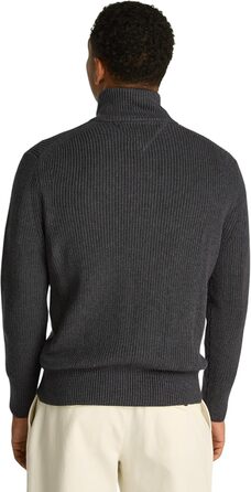 Кардиган Tommy Hilfiger чоловічий з блискавкою, бавовна, білий (слонова кістка), сірий (темно-сірий heather), розмір L