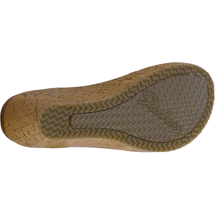 Босоніжки жіночі Skechers Beverlee Date Glam на танкетці, чорні (40 EU)