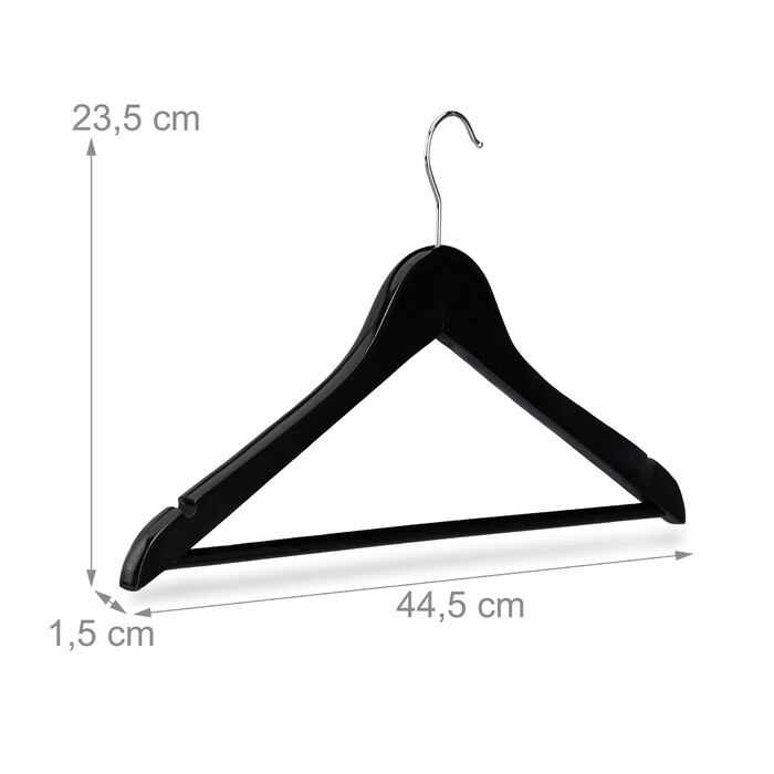 Relaxdays Wooden Clothes Hangers, 40-Piece Set