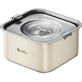 Миска для собак DownyPaws 3L, неркає, з нержавіючої сталі, чорна. Для дому та вулиці, запобігає розбризкуванню води.