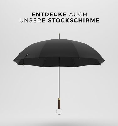 Sapor Design Premium Umbrella with Lotus Effect | Stormproof, windproof, open/close automatic | Elegant & stylish umbrella | Stylish compact umbrella (Umbrella) | ICONIC Black - Iconic