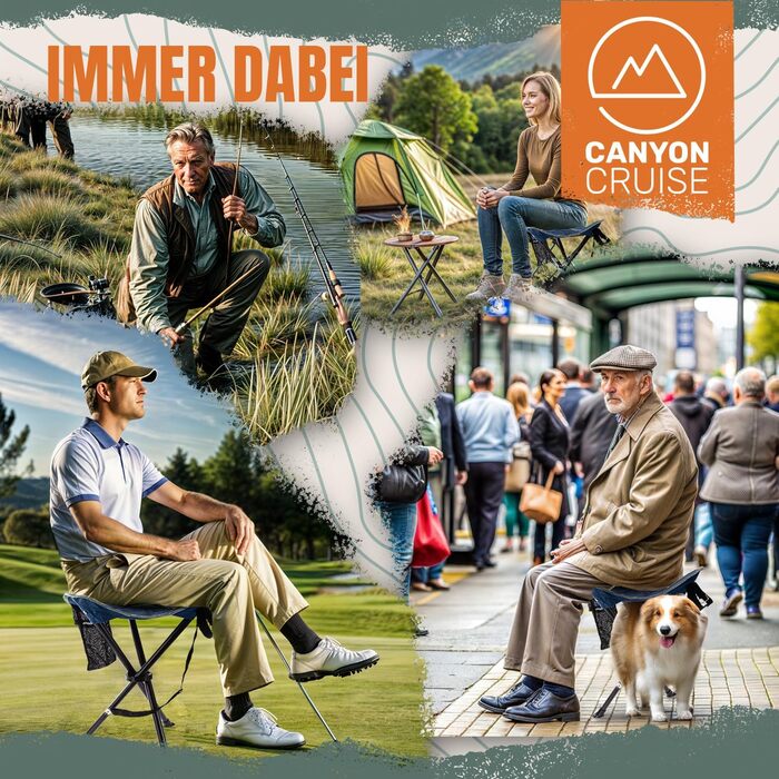 Зручний складаний стільчик для кемпінгу та риболовлі (1 шт.)