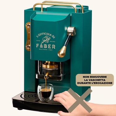 Faber Pro Deluxe Brass Coffee Machine with E.S.E. Paper Pads 44 mm