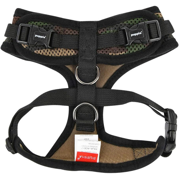 Шлейка для собак Puppia Ritefit - регульована, м'яка, камуфляж, S