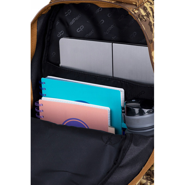 Багатовідсінковий шкільний рюкзак CoolPack, відтінки коричневого та бежевого, 26 л