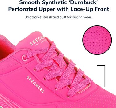 Жіночі кросівки Skechers UNO Night Shades, рожевий колір, матеріал Durabuck