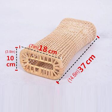 SANJIAOJIA Natural Rattan Sauna Pillow, Bamboo Headrest Pillow, Woven Pillow, Neck Support, Breathable Rattan Bed Pillow, Summer Cooling Pillow, Sleep Pillow, Orthopedic Pillow