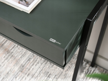 Прямокутний письмовий стіл Mebel-Partner 100 x 45 x 75 см, чорний з зеленим