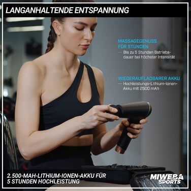 Масажер для м'язів Miweba Sports MM200 | Масажна пістолета з LCD-дисплеєм та 6 насадками