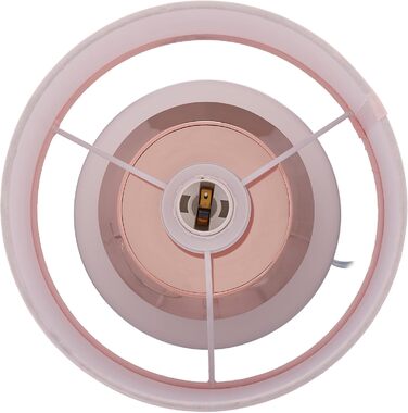 Нічна лампа Relaxdays з сенсорним керуванням, рожева, для вітальні та спальні, тканинний абажур, E14, 32x18 см