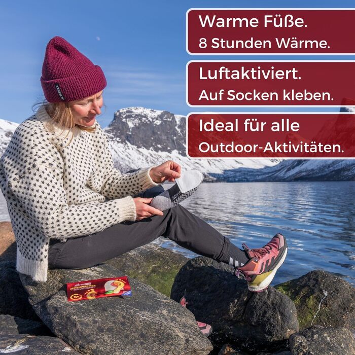 THERMOPAD Toe Warmers – THE ORIGINAL: 30 Pairs of Heat Pads for 8 Hours of Warmth | Ready-to-Use Foot Warmers | Extra Warm Foot Warmers – ideal for Outdoor Activities & Ski Shoes | Foot Heating Pads